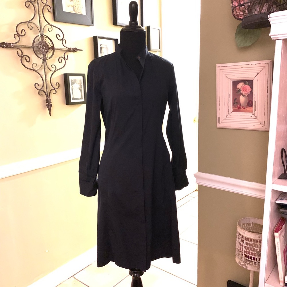 Theory button down shirt dress